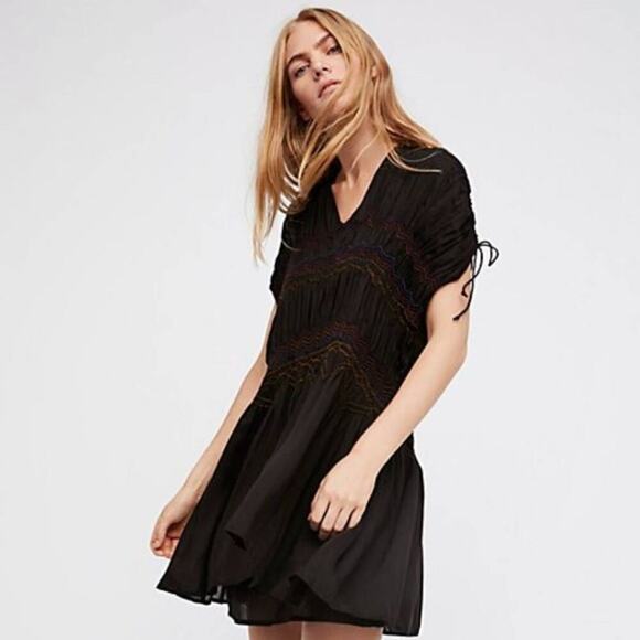 Free People Embroidery Mini Dress - Picture 1 of 8
